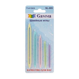 Hand sewing needles "Gamma" NL-005 for knitted ed. 5 pcs. in a blister